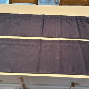 2 navy blue valances great condition